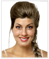 Straight bridal ponytail with plait